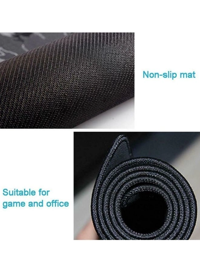 World Map Large Rubber Gaming Mouse Pad - 90x40 cm