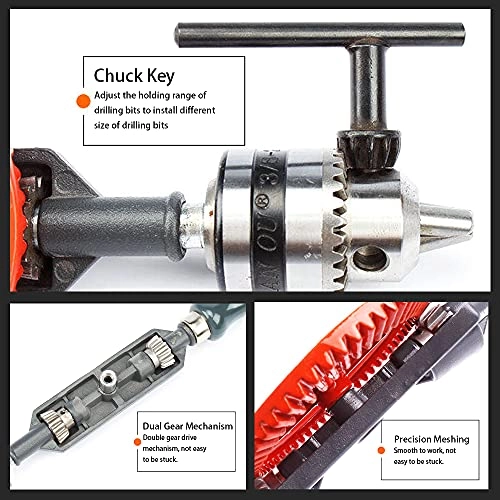 Hand Crank Drill - All Steel Manual Double Pinions