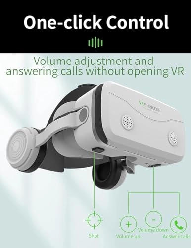 3D Virtual Reality Headset - 4.7-7.2 Android/iOS Black