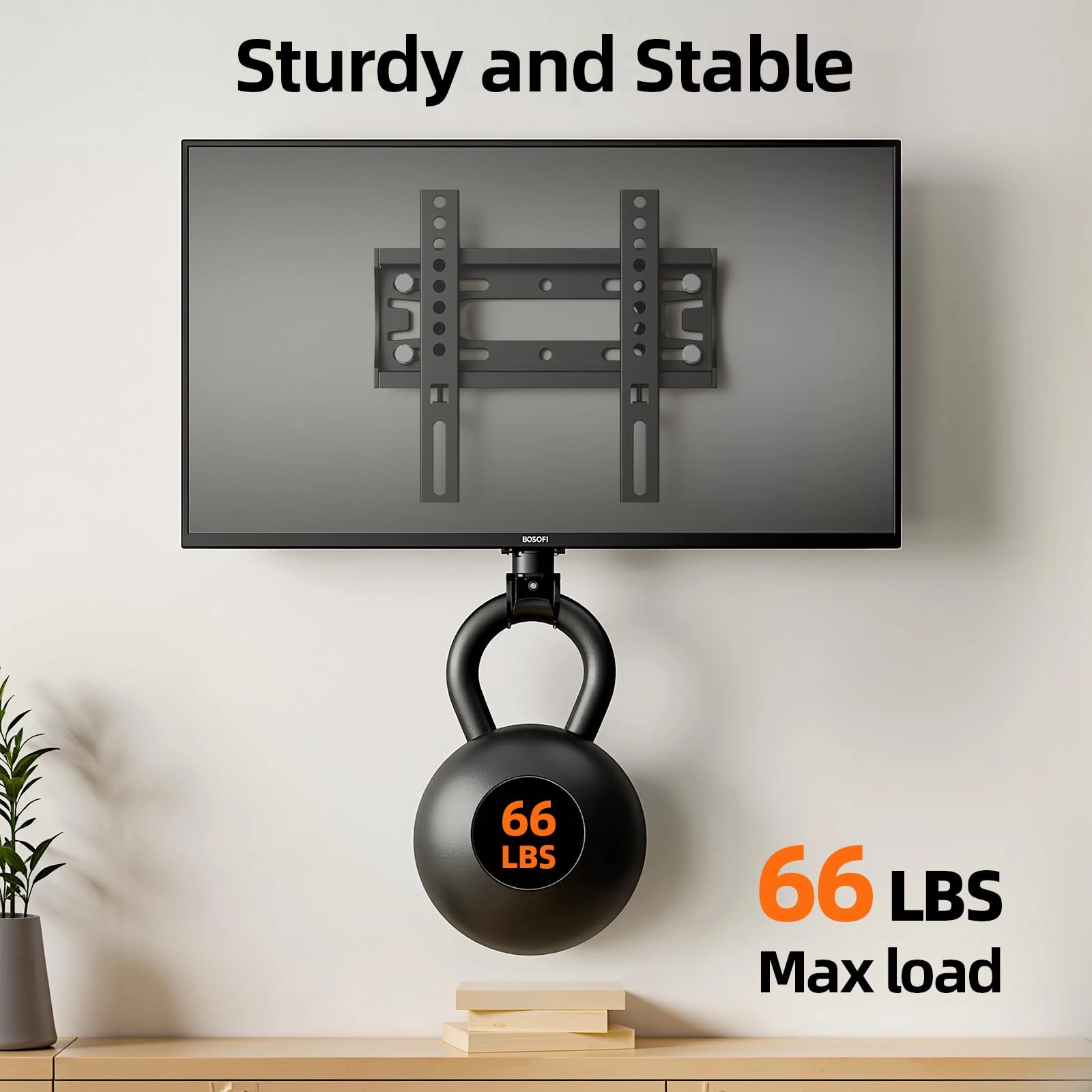 Fixed Low Profile TV Wall Mount - up to 99Lbs 24-65 inch