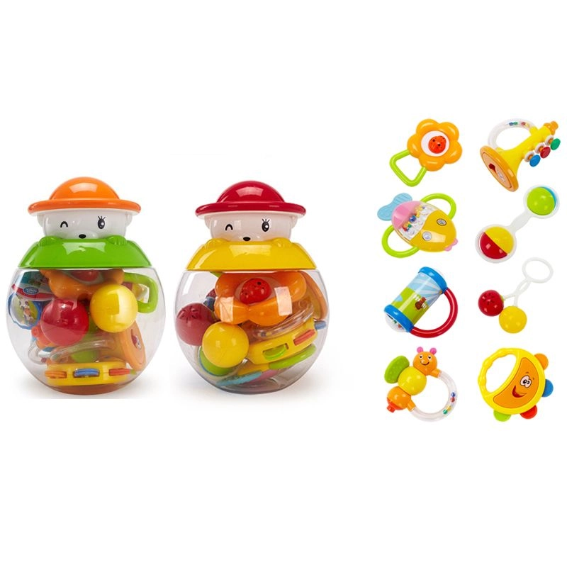 Baby Rattle Toys - 0+ Months abs plastic 8 Pcs