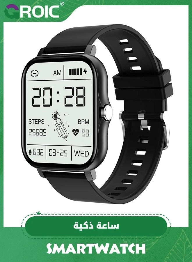 GROIC Fitness Smart Watch - 1.69'' Touch Screen Waterproof Real Time Heart Rate Monitor