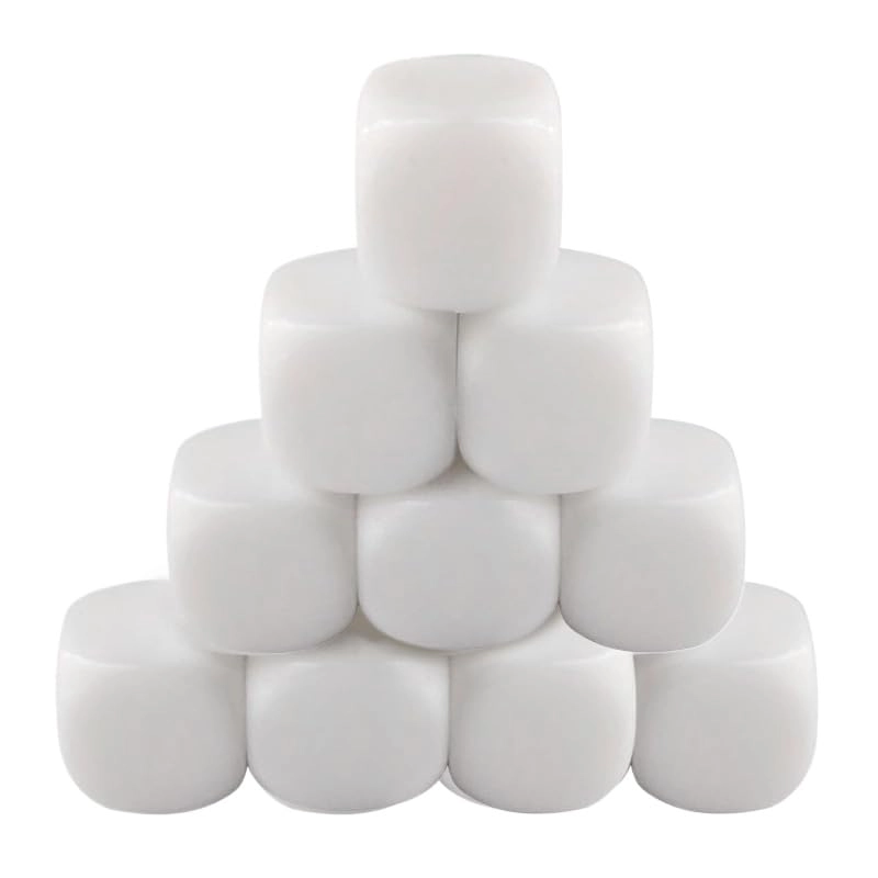 White Dices Cube - 10 pieces