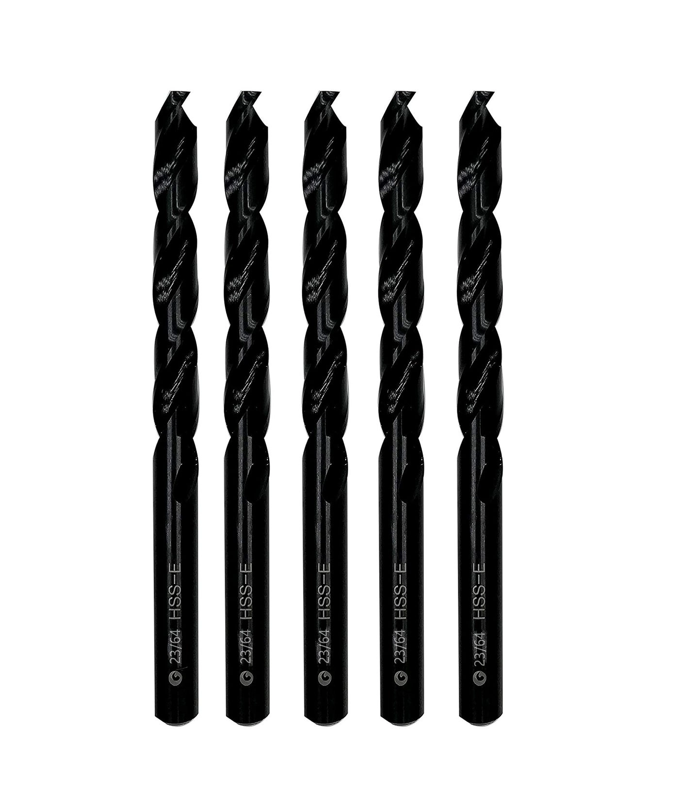 DelitonGude Twist Drill Bits - HSS M35 Cobalt Pack of 5 23/64 inch