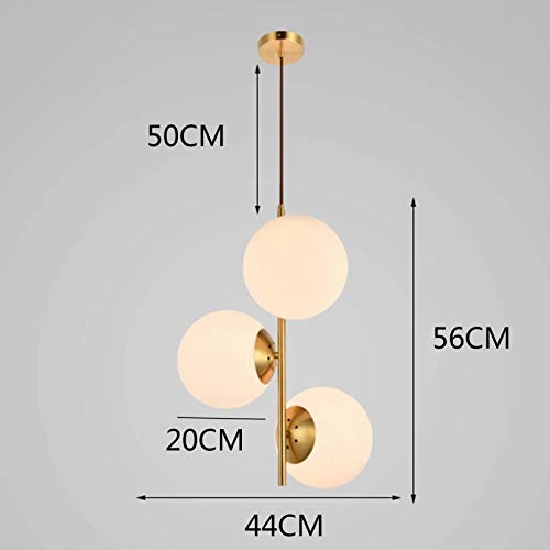 Glass Ball Chandelier - E27 Milky White