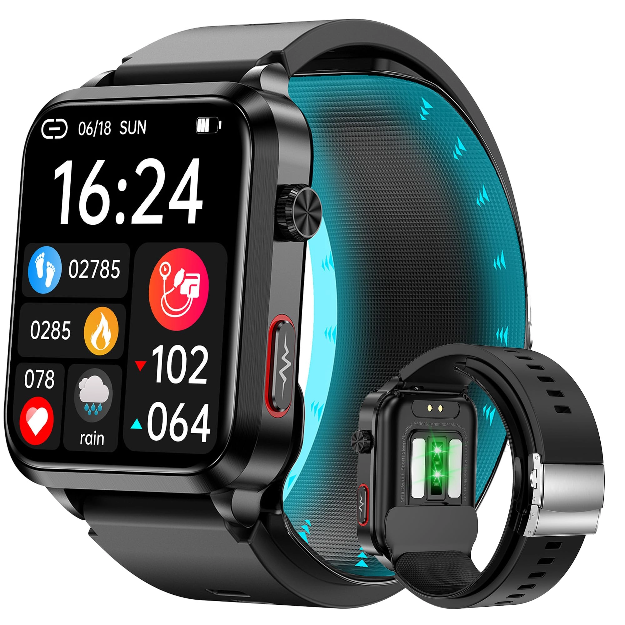 BP1 - 1.92" IPS Color Screen Air Bag Air Cuff 24/7 Heart Rate