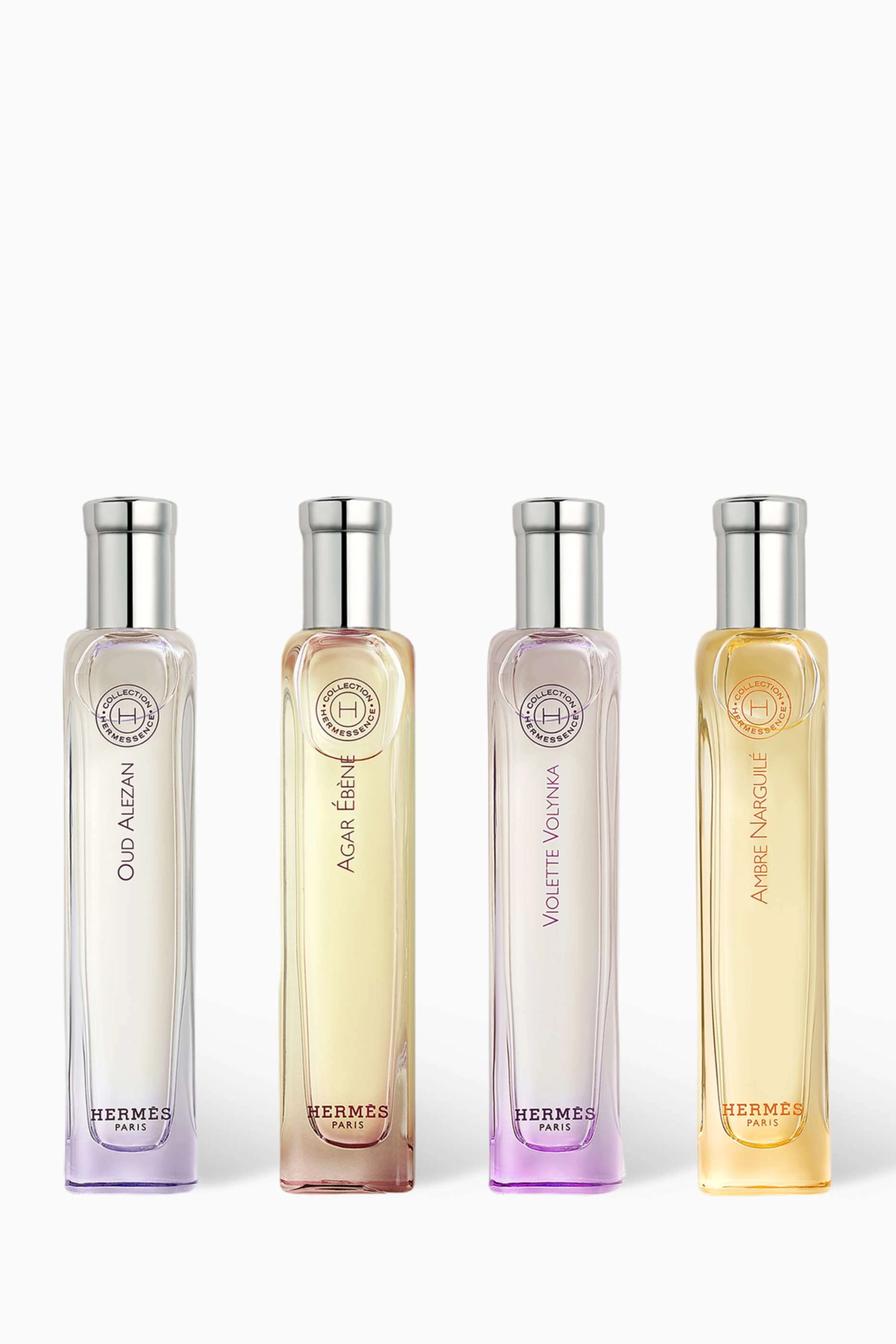 Hermes Oud Alezan - 15ml + Agar Ébène - 15ml + Violette Volynka - 15ml + Ambre Narguilé - 15ml
