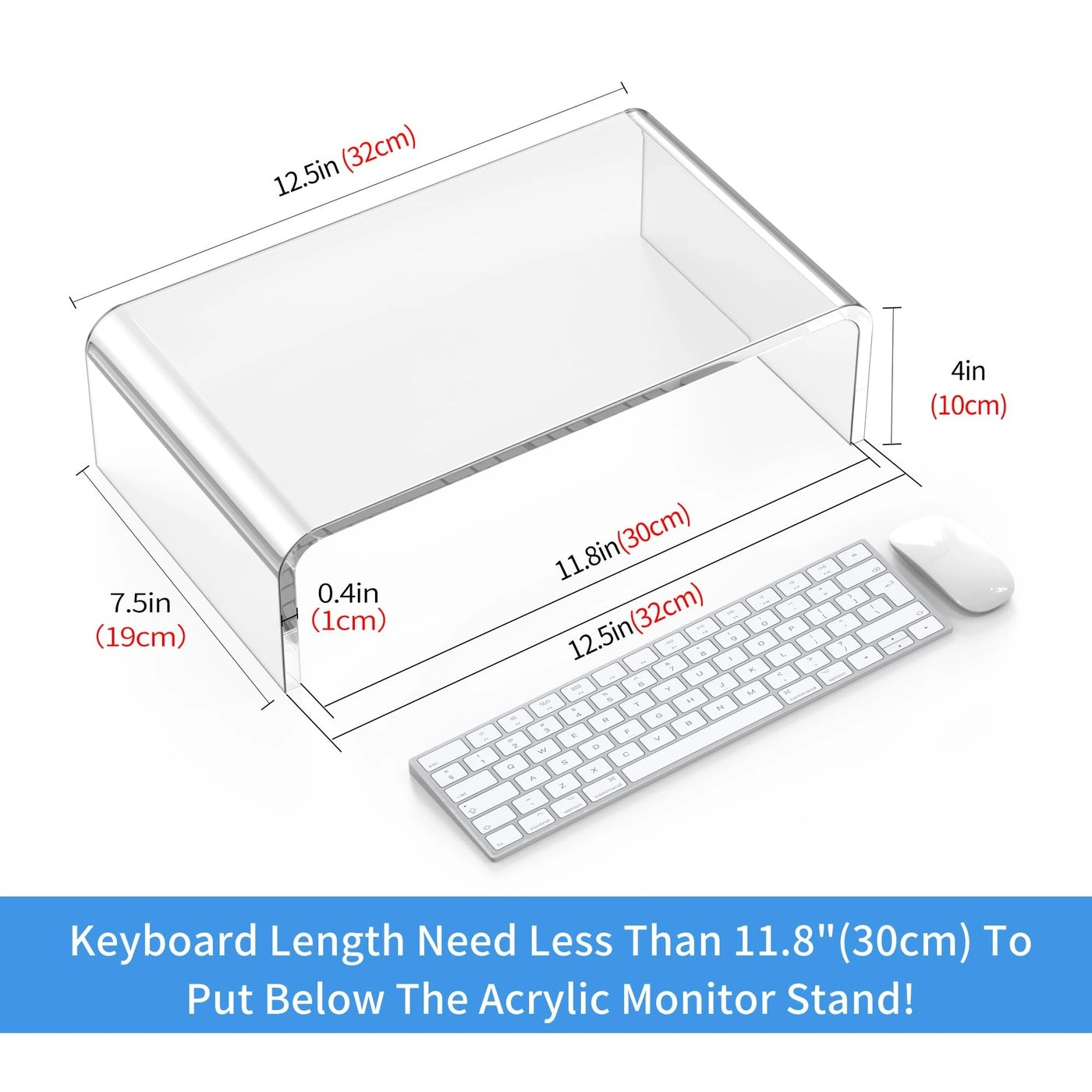 Acrylic Monitor Stand Riser