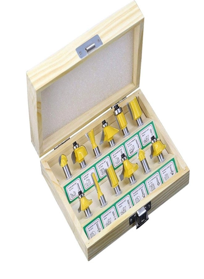 Router Bit Set - 6mm 1/4" 12pcs