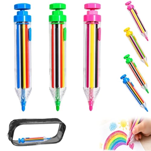 Retractable Crayon Pencils - 24 Pcs