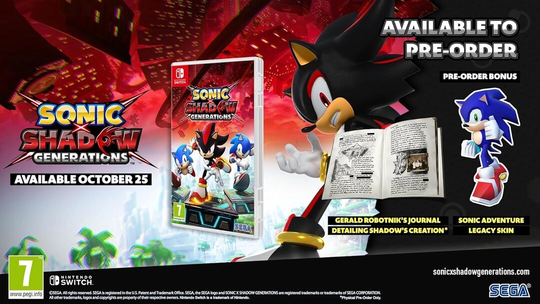 Sonic x Shadow Generations Switch 2 - Nintendo Switch