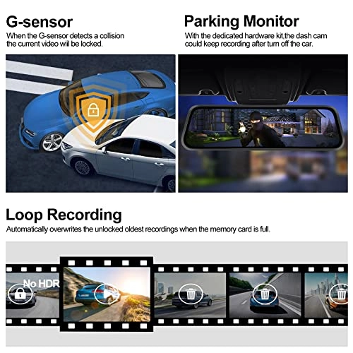 Mirror Dash Cam - 1080P