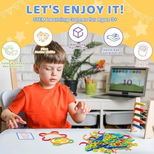 Construction Sticks & Rings Shape Puzzle, - 3 years and up 1 piece(s)