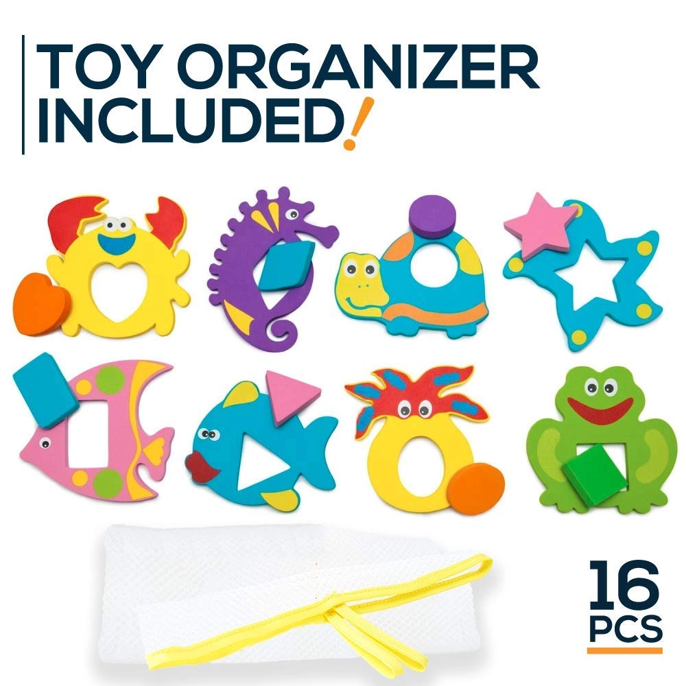 Foam Bath Toys - 100% Non-Toxic 16pcs