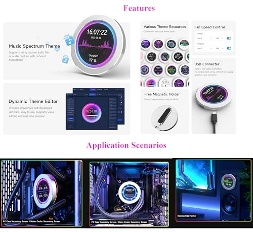 4-USB Cooler LCD-W - 4inch 720x720 Pixel