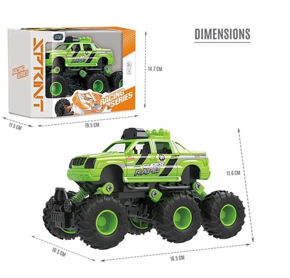 6 Tire Pull Back Die Cast Toy Car - Multi Colour 3+