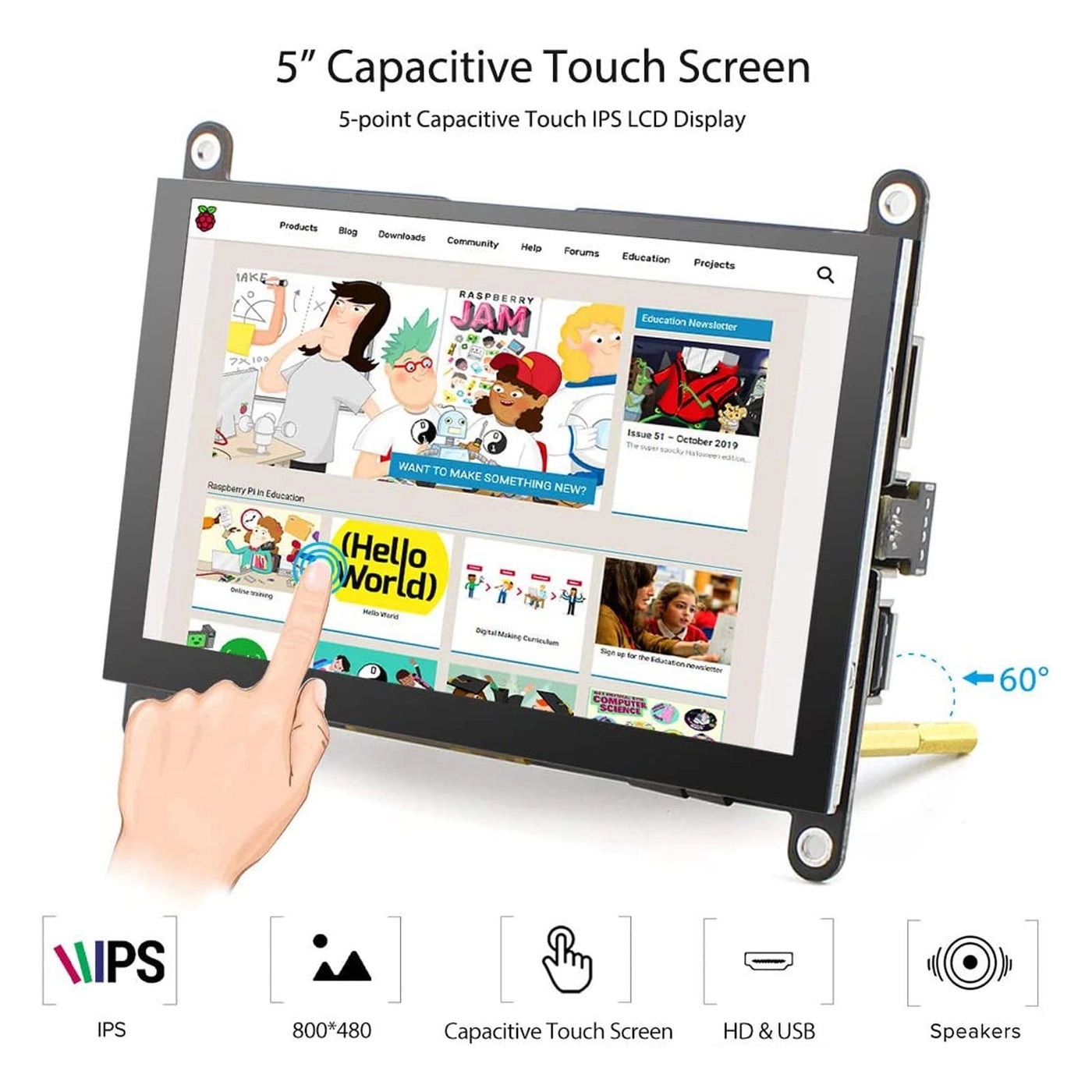 Touch Screen Monitor - 5 Inch 800Ã—480