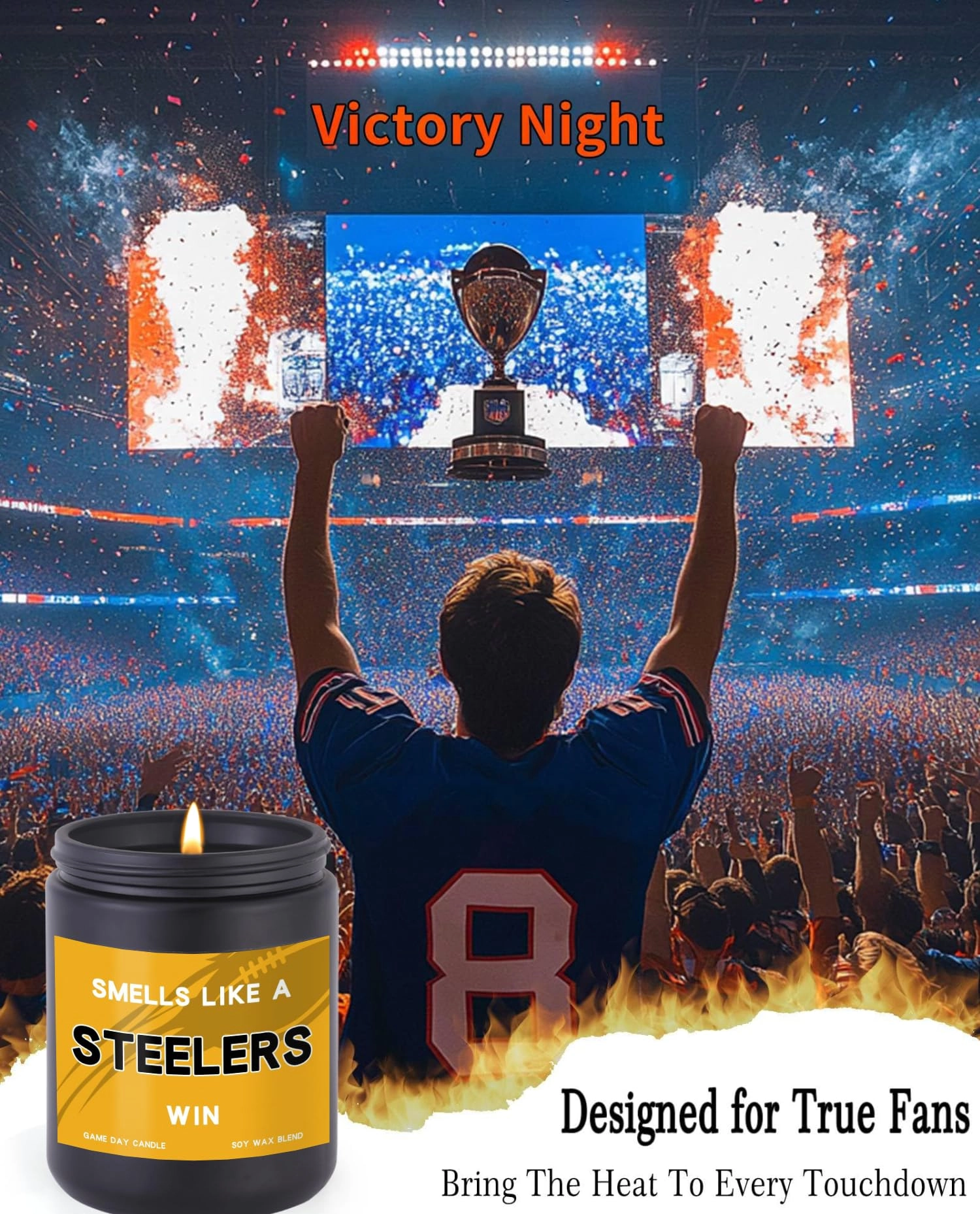 Smells Like A Steelers Win Scented Candle - 1 piece