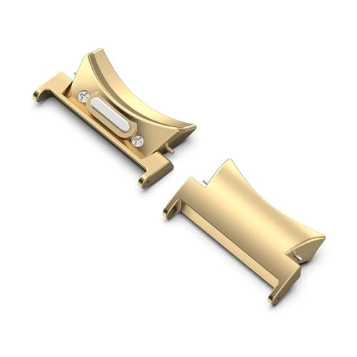 1 Pair 20mm Button Style Curved Metal Watch Band Connector for Samsung Galaxy Watch4 / 4 Classic - 46mm