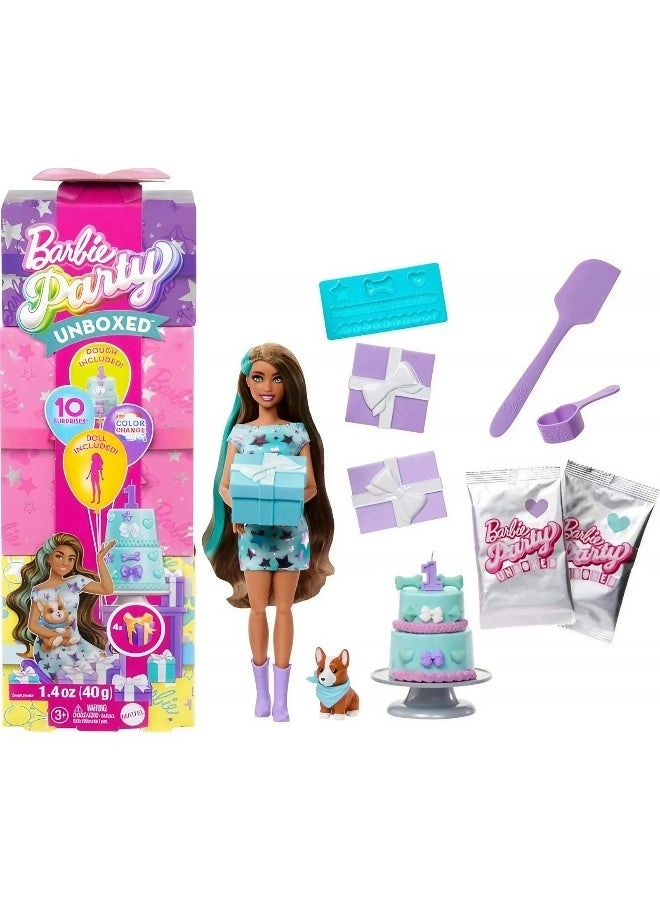 Barbie Party Unboxed Reveal - Brunette blue hair streaks