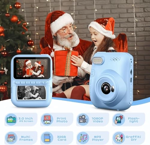 Kids Instant Camera - 3.0 Inch 14MP 1080P