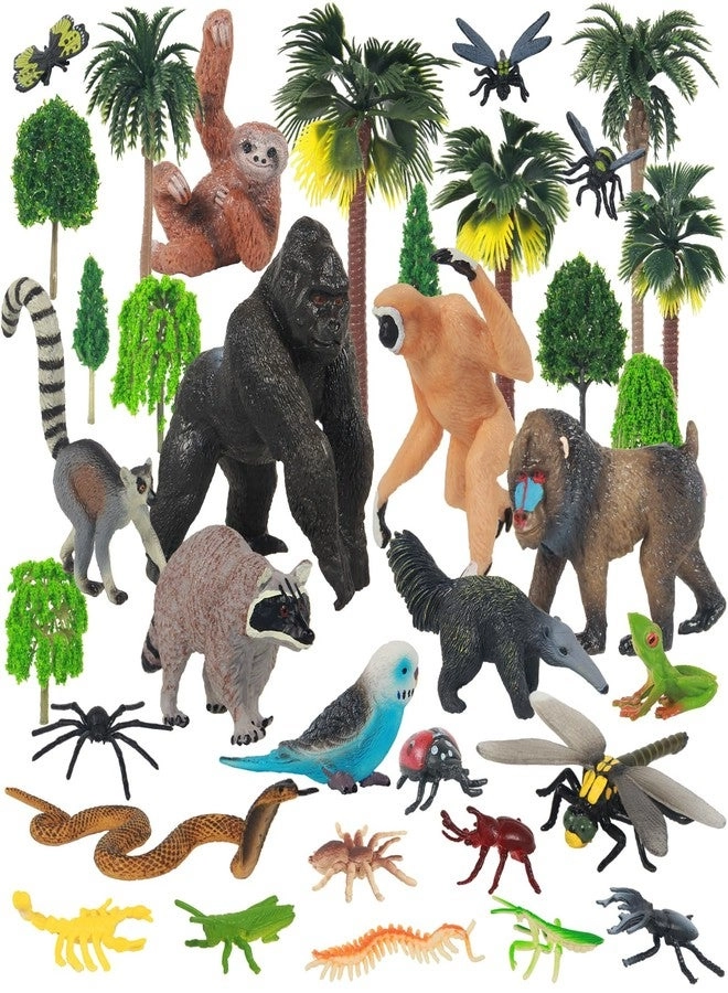 snaxuda Rainforest Animals Figures - 35 Pack