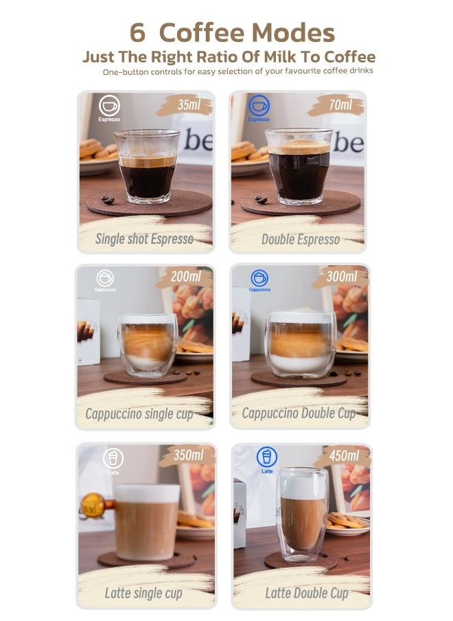 3-in-1 Semi-Automatic Espresso Machine & Milk H13A