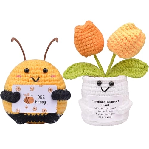 Pocket Hug Bee 8.5 cm + Sunflowers Lucky Charm 15 cm