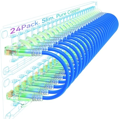 Sokqovt Cat6a Slim Ethernet Patch Cable - 3ft