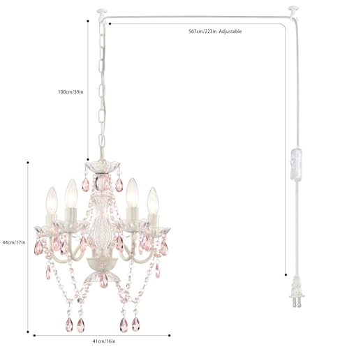 Plug in chandelier