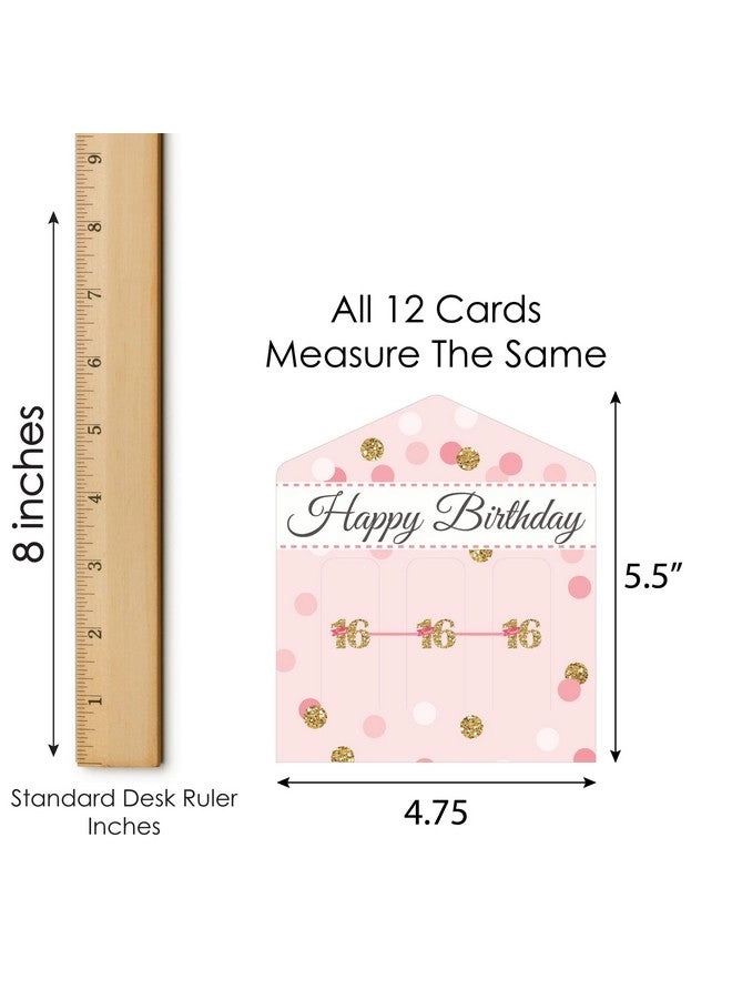 Sweet 16-16th Birthday Party Game Pickle Cards - 12