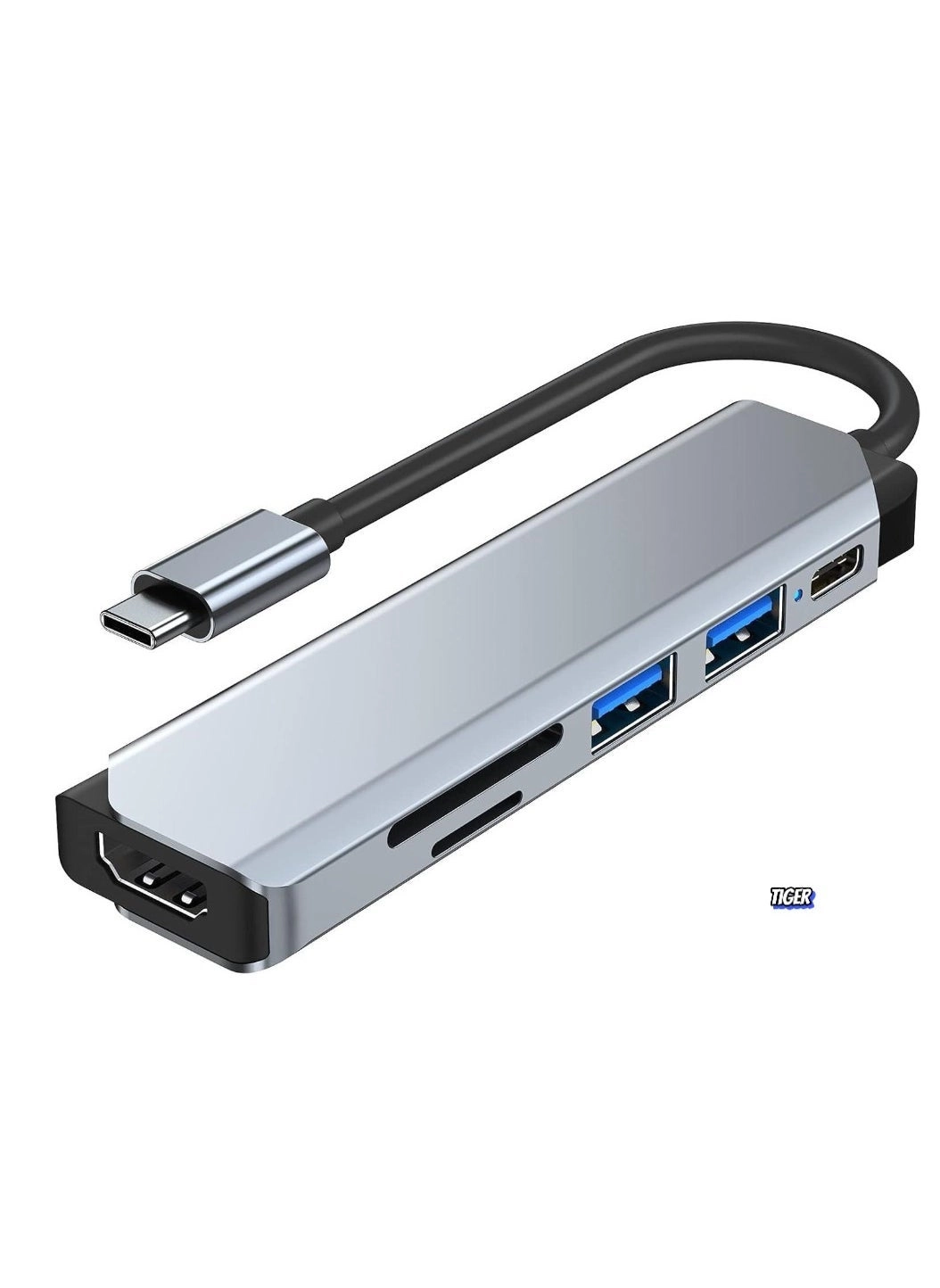 6-in-1 USB C Adapter - USB 3.0 5Gbps SD/TF Card Readers