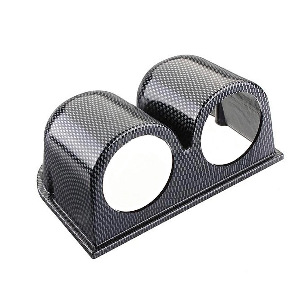 mintice Dashboard Cup Holder Meter - 2" 52mm Carbon Fiber