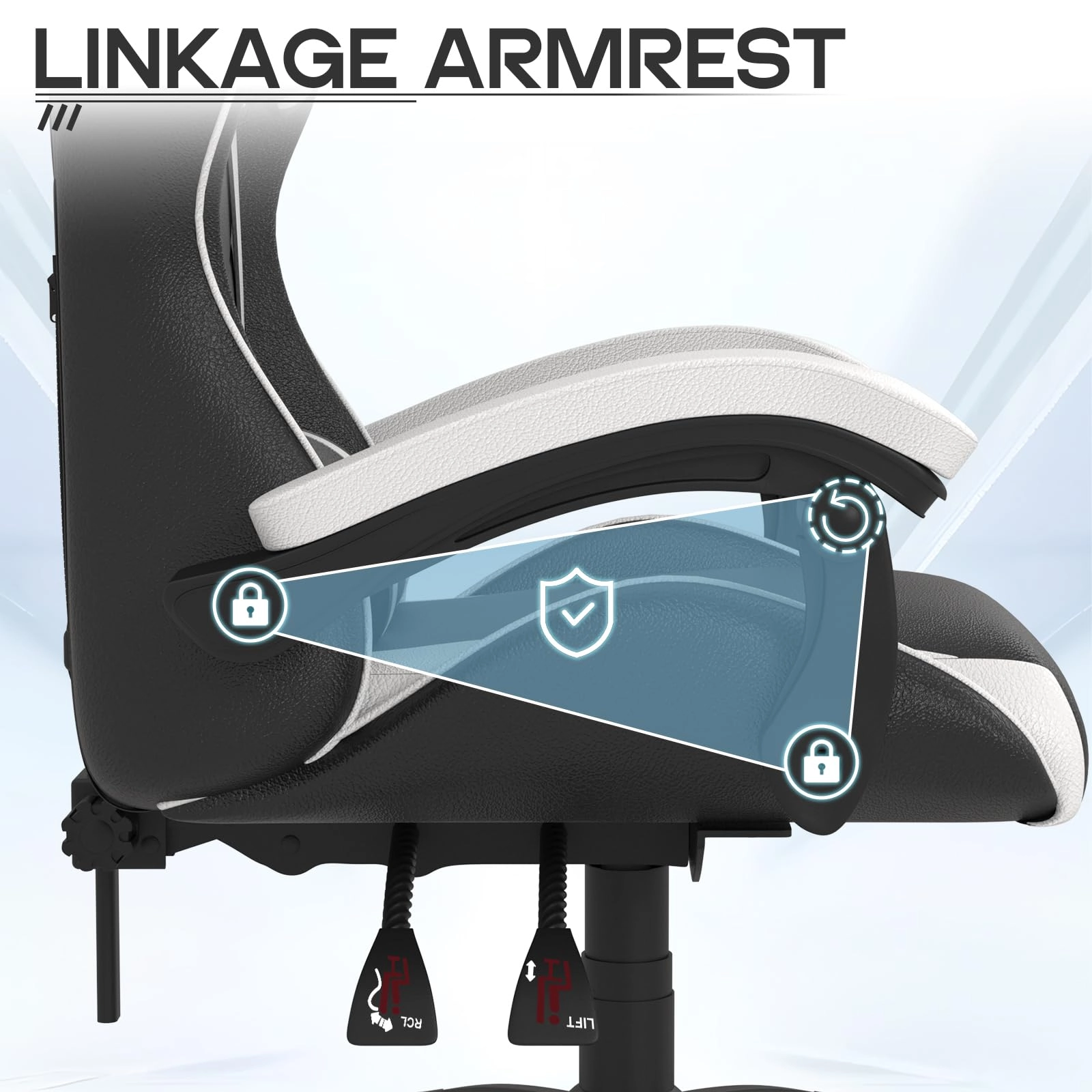A gaming chair - Adjustable Height Reclining Feature