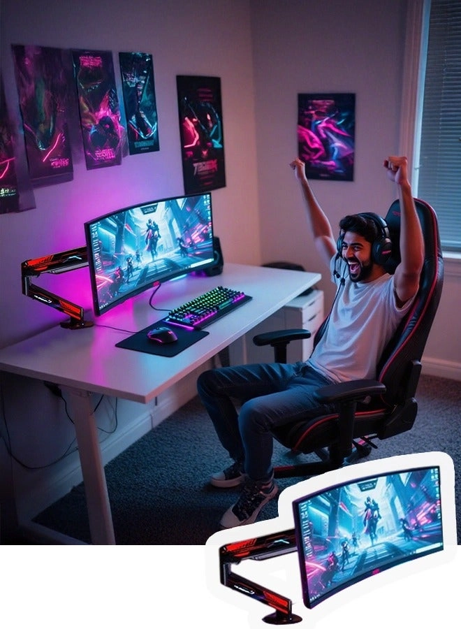 Gas Spring Monitor Arm - 32 in VESA 75x75/100x100mm