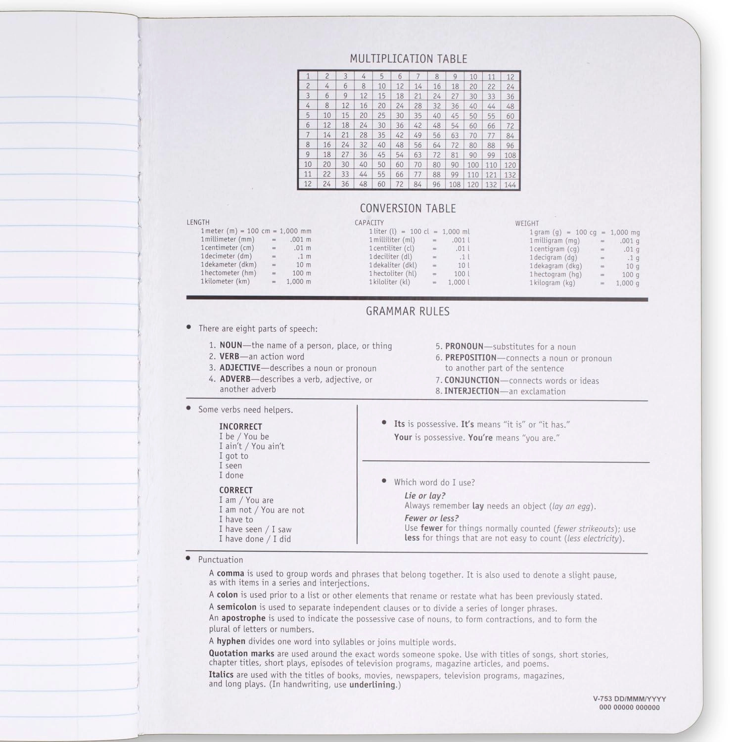 Composition Notebook 7-1/2" x 9-3/4" Softcover - Lined 100 Sheets