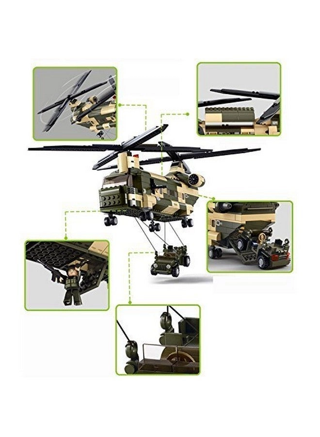 Transport Helicopter + Soldier - Army 520 pcs