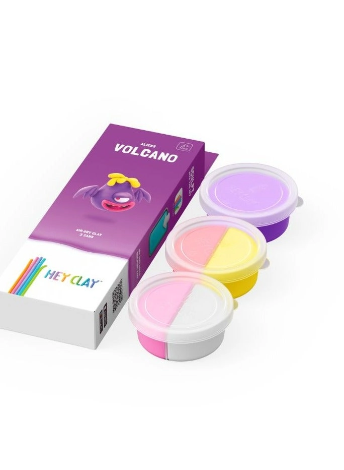 DIY Volcano Plastic Creative Modelling Air-Dry Clay - 3+ years 3 cans