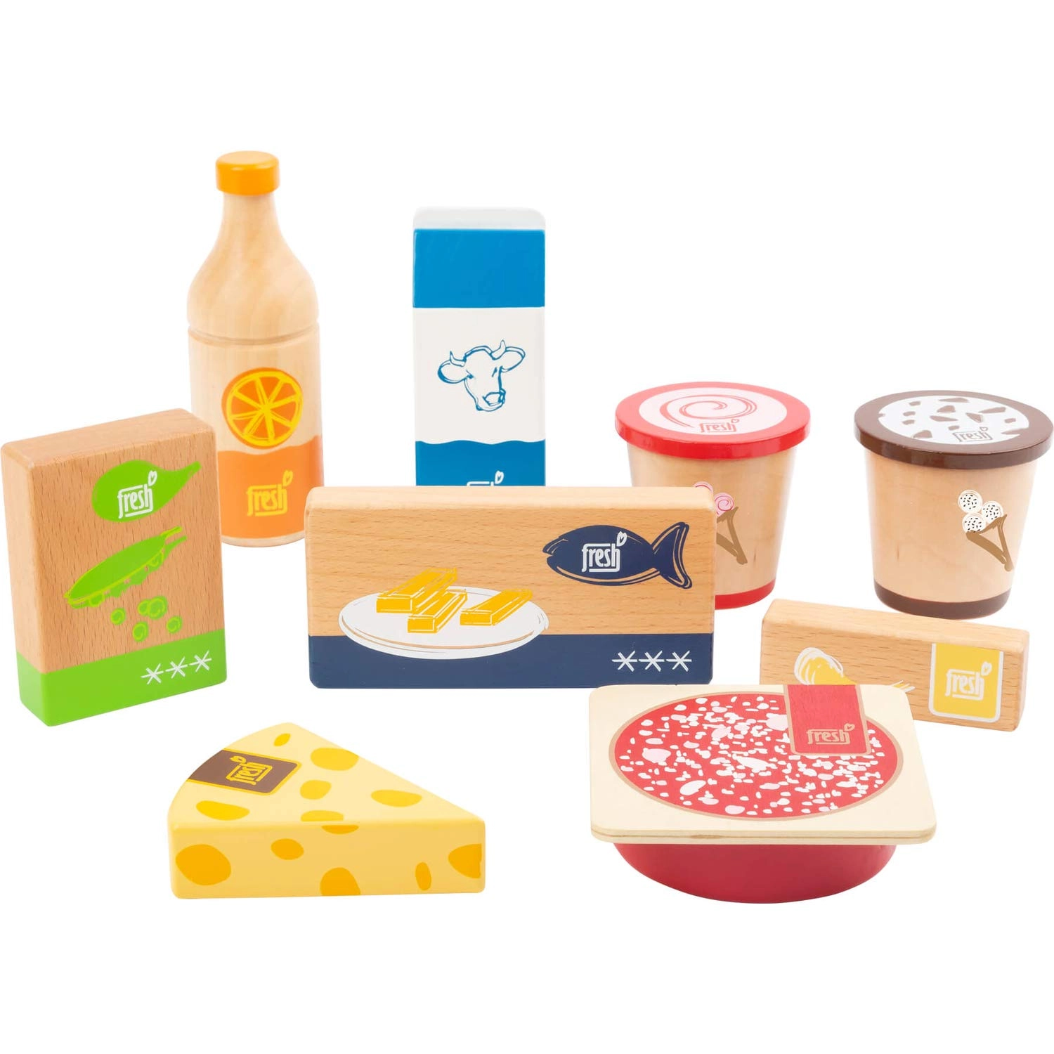 Small Foot Wooden Toys Cold and Frozen fresh Products Play Set - 9 pcs