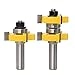 Tongue and Groove Router Bit - 1/2" 2Pcs