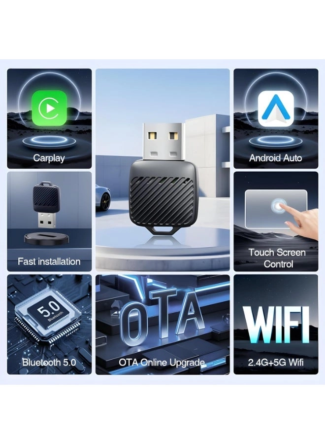 Wireless CarPlay Adapter - Mini USB Plug and Play