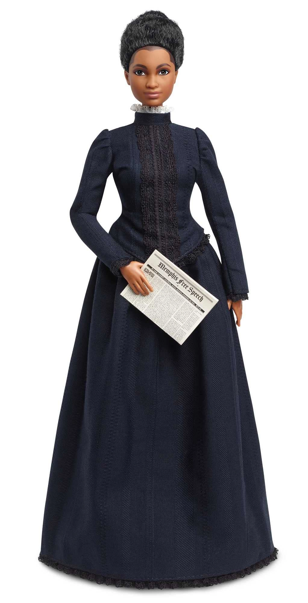 Ida B. Wells Inspiring Women Doll - Blue Dress Newspaper Accessory Ages 6+