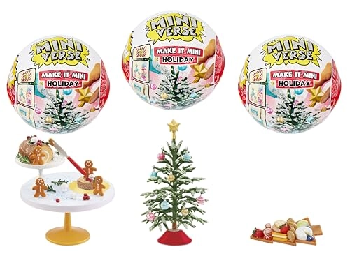 MGAS MINIVERSE Make It Mini Holiday 3 Pack - 8+ 3 Holiday Tree Yule Log Charcuterie Board