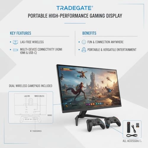 Portable Gaming Display Monitor Set - Full HD