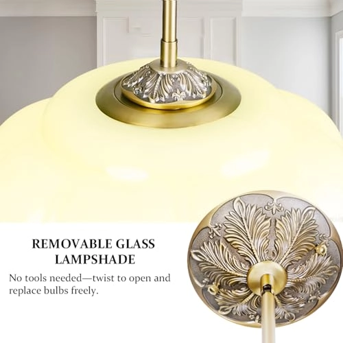 Antique Black Milk Glass Ceiling Light Fixture - 9.8 Inch Green