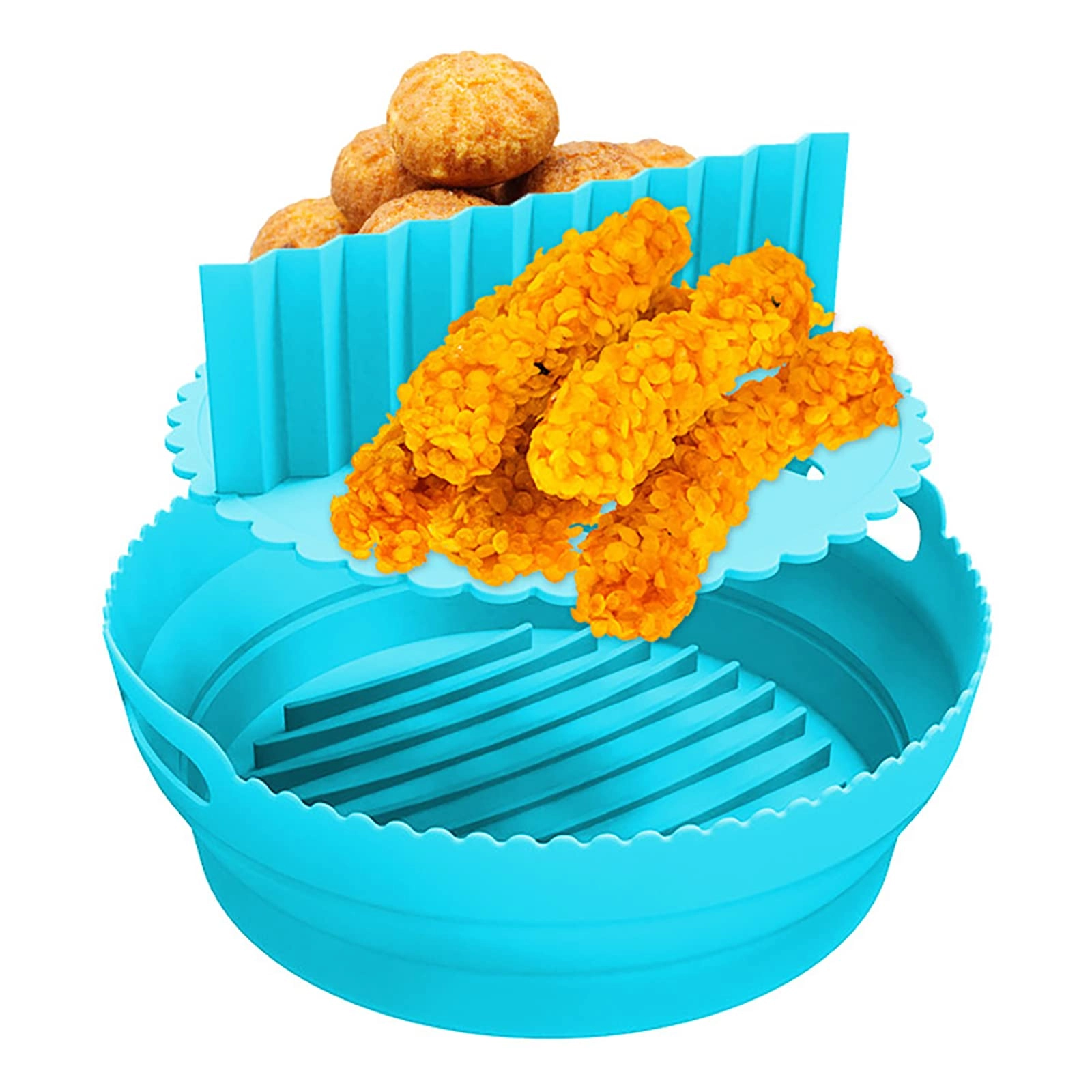 LTEMG Air Fryer Liners - Silicone 1 x Air Fryer Liners 1 x Separator Pad