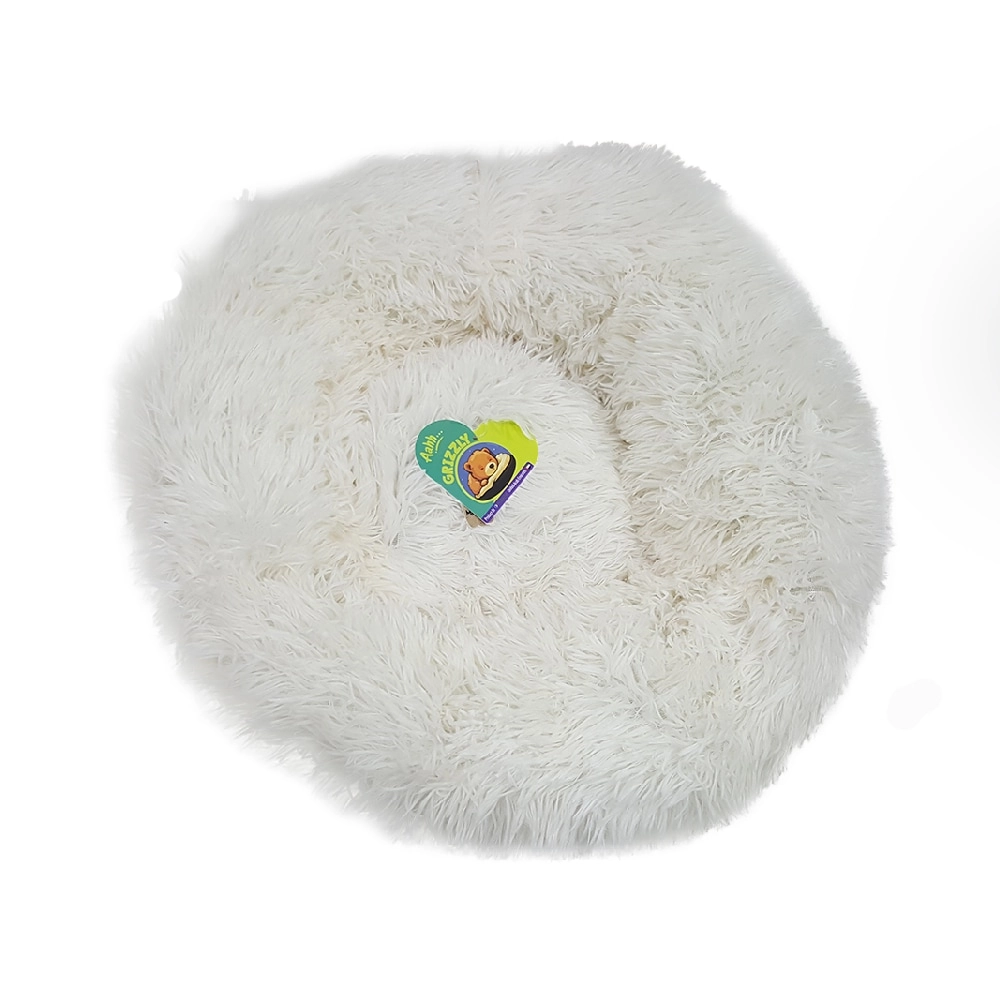 Velor Round Plush Dog Bed - 50 x 15cm