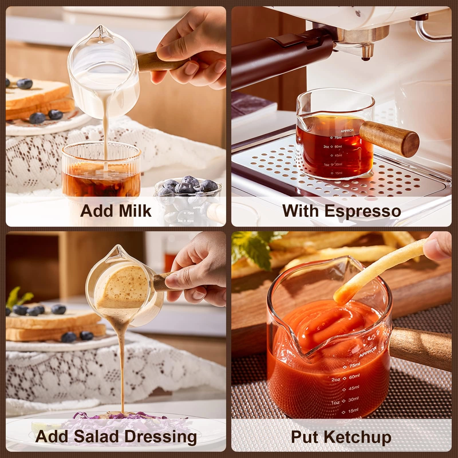 Espresso Shot Glass - 1 pcs With Handle 103.5 ml