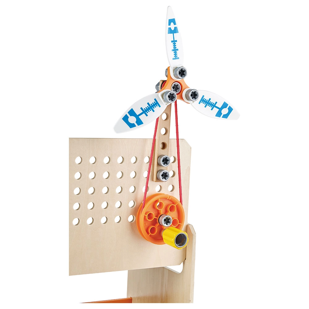 Junior Inventor Discovery Scientific Wooden Workbench - 4 + 58 pieces