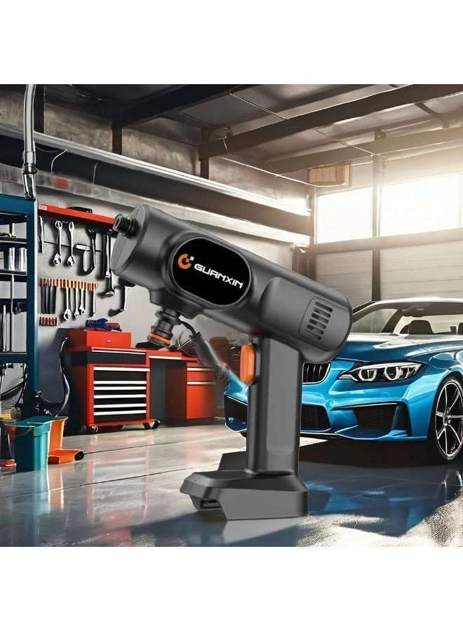 Portable High-Pressure Car Wash Machine - 450W 4000-4999mAh + Collapsible Water Tank - 5.5 Gallon 22L